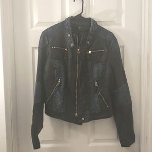 Jean and pleather jacket, Large, Rue 21